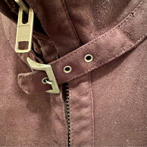 A/X Armani Exchange Faux Suede & Fur Lined Moto Jacket, size Medium. - Picture 3 of 8